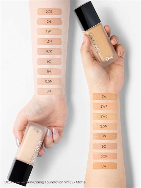 dior foundation swatches